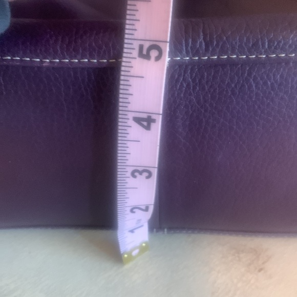 Purple Leather Tignanello Shoulder Bag - Picture 8 of 12